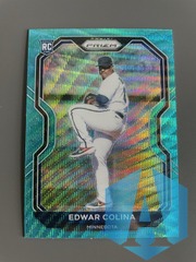 2021 Panini Prizm Rookie Teal Wave Parallel RC #51 Edwar Colina Minnesota Twins